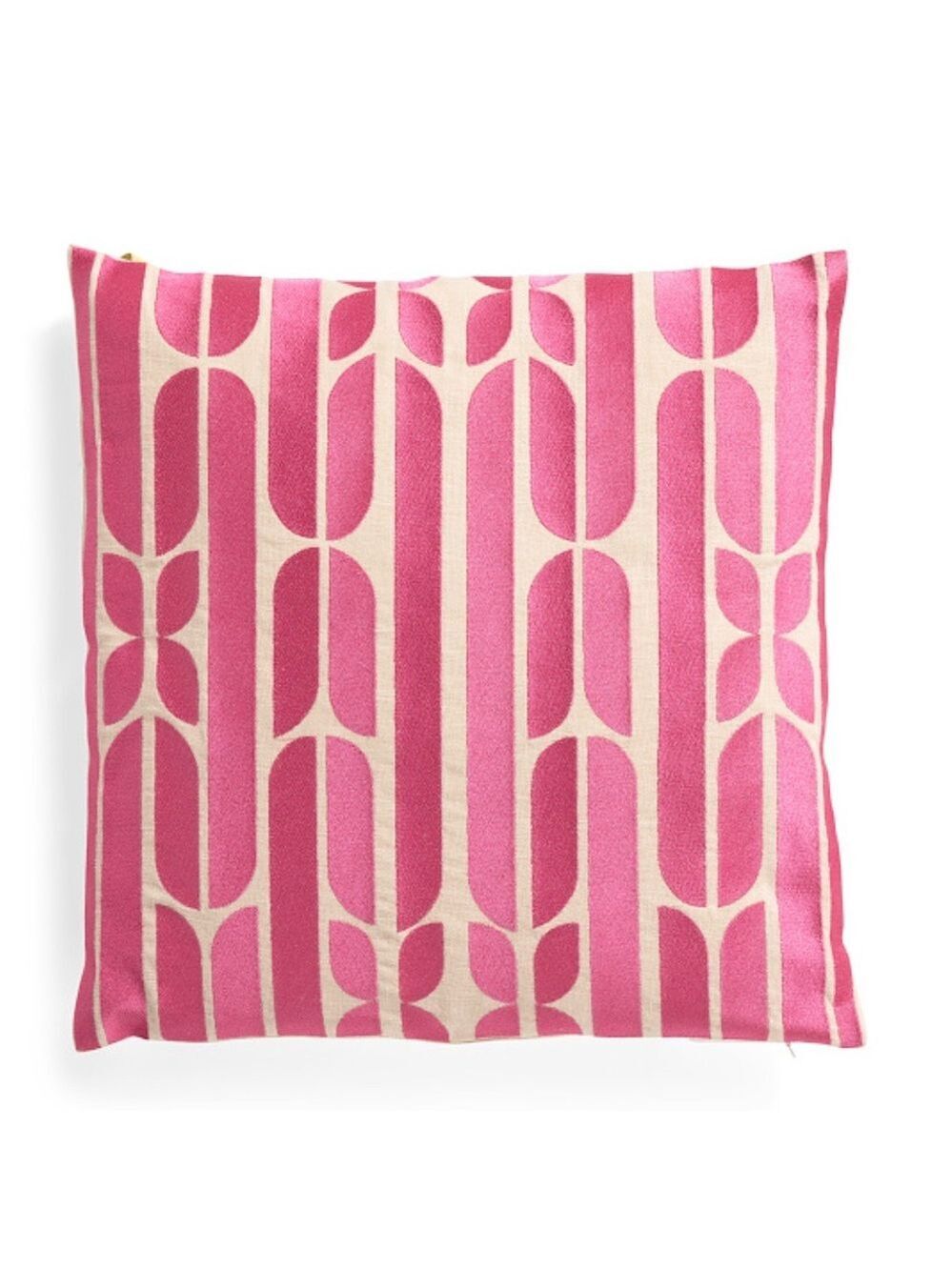 Trina Turk Palmdale Pink Embroidered Pillow New - Picture 5 of 5